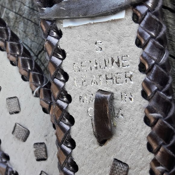 Genuine Leather Vintage Belt Metallic Woven Braid main image 10